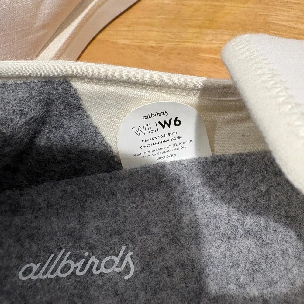 Allbirds‎ Wool Lounger Slip On Shoes Womens White Size 6 Comfort Casual Sneakers